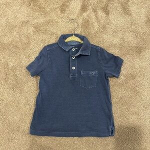 Vineyard Vines Boys Blue Striped Polo. 4T